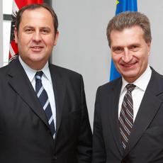Finanzminister Pröll trifft EU-Kommissar Oettinger 220610