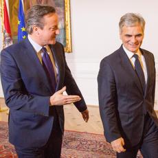 Britischer Premier Cameron trifft BK Faymann und VK Mitterlehner in Wien 261115
